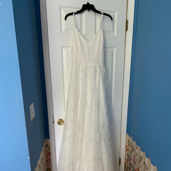 NWT Tara Lauren Carmen Wedding Bridal Dress with Embroidered Tulle - Picture 3 of 15